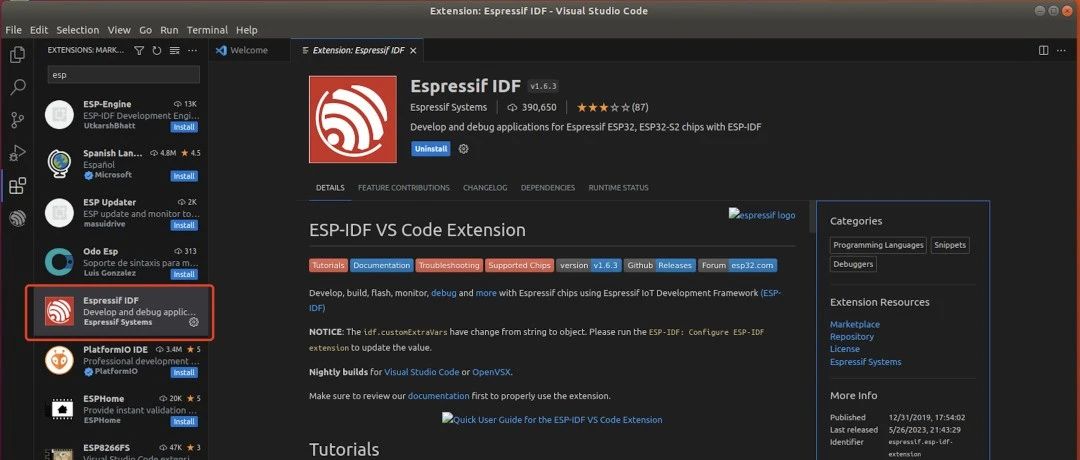 工欲善其事，必先利其器-基于ubuntu18.04 VScode开发100ASK-ESP32