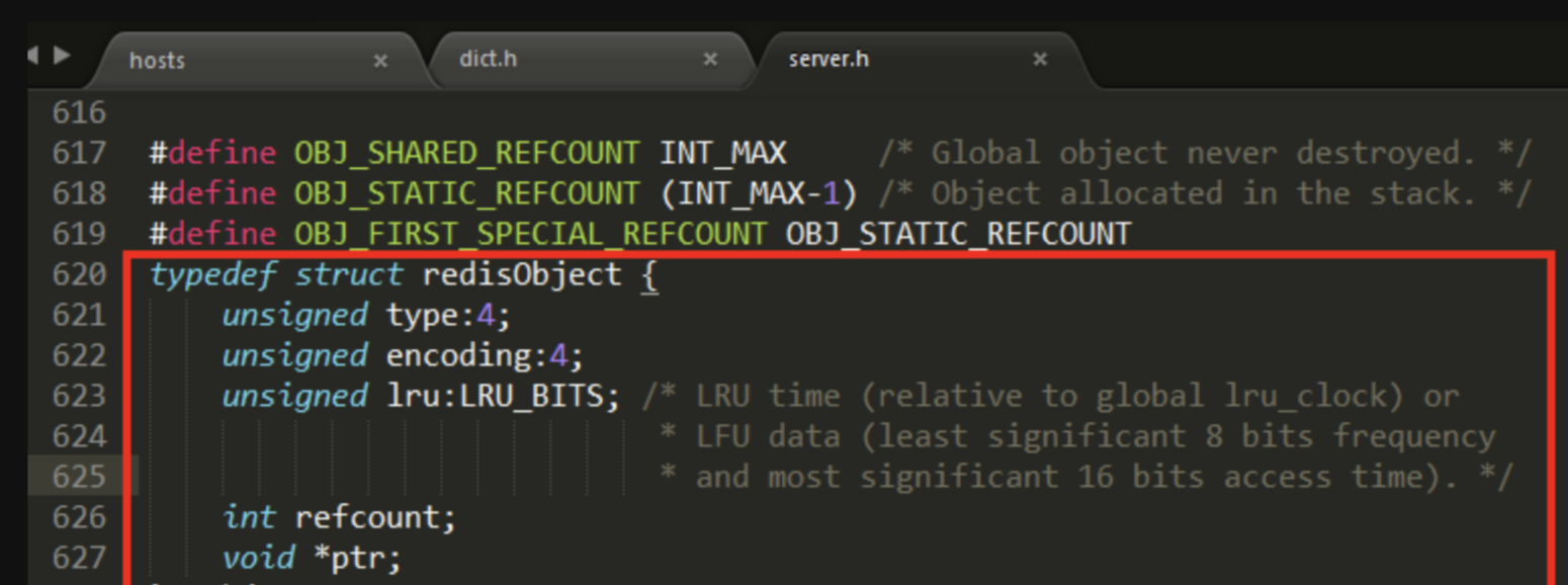 redisObject
