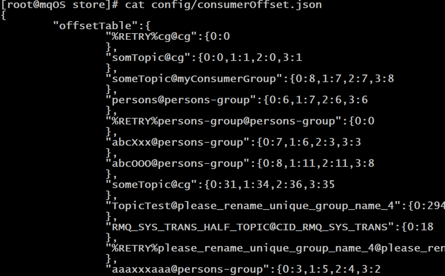 broker中消息消费进度