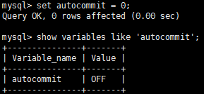 自动提交只针对连接
