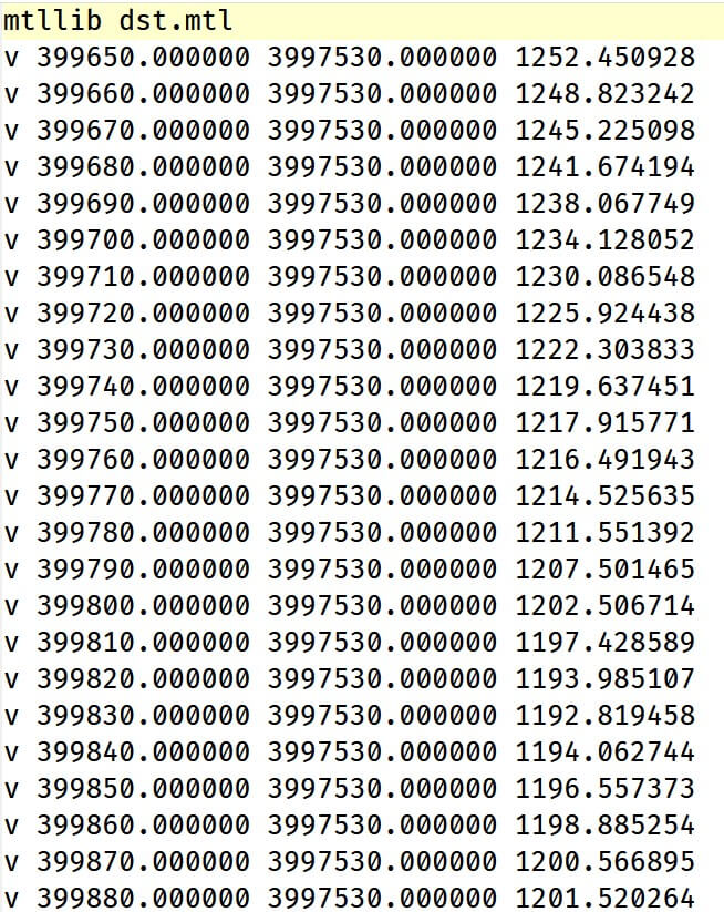 图7.4 OBJ格式文件中的位置信息