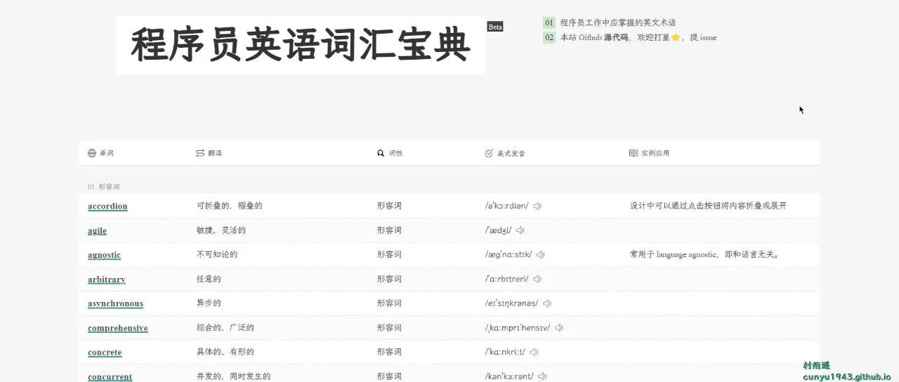 好物周刊#26：程序员英语词汇宝典