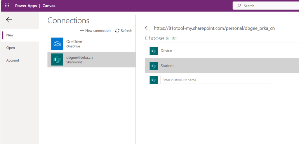 student008 1024x493 - PowerApps-连接SharePoint的List数据源