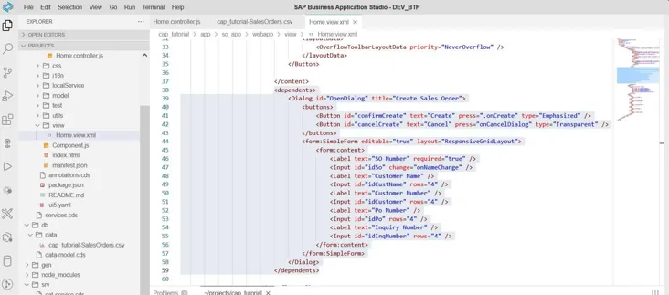 在 SAP BAS 里使用 SAP UI5 应用消费 OData 的 Create 和 Delete