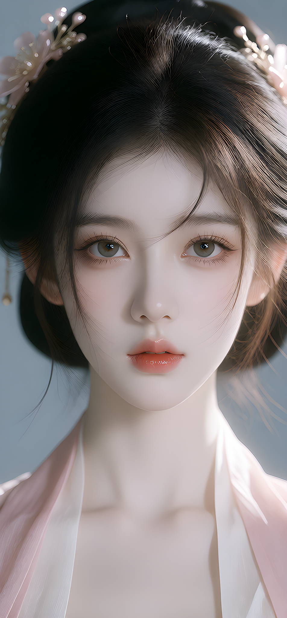 identity 主锚:正脸特写(裁切 + 纯超分 2x 后)