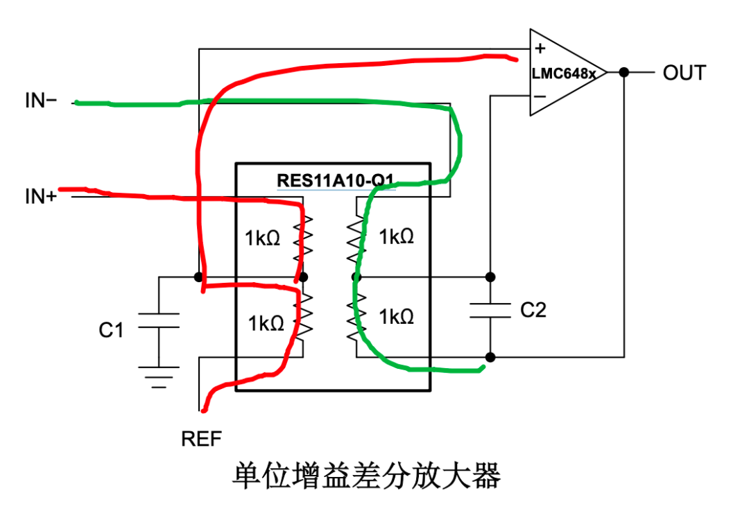 注意到有一个有趣的应用，一个单位的增益放大器，乖乖，这是什么？