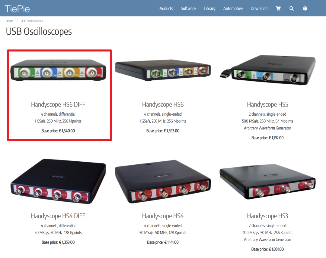 然后系列是 USB 示波器，然后我拿到的是性能最好的