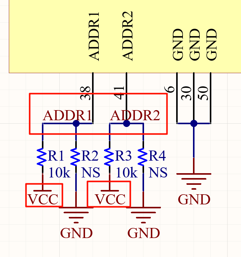 官方的板子都是AD绘制的,ADDR1和2都拉高的