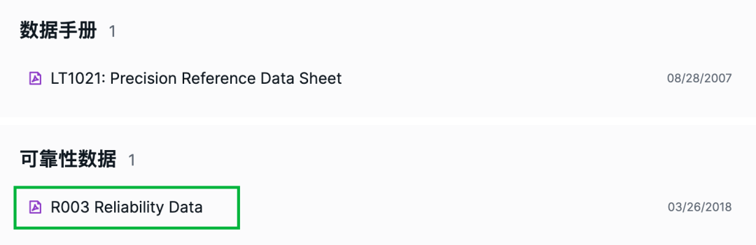 在 ADI 的器件里面都有一个可靠性数据