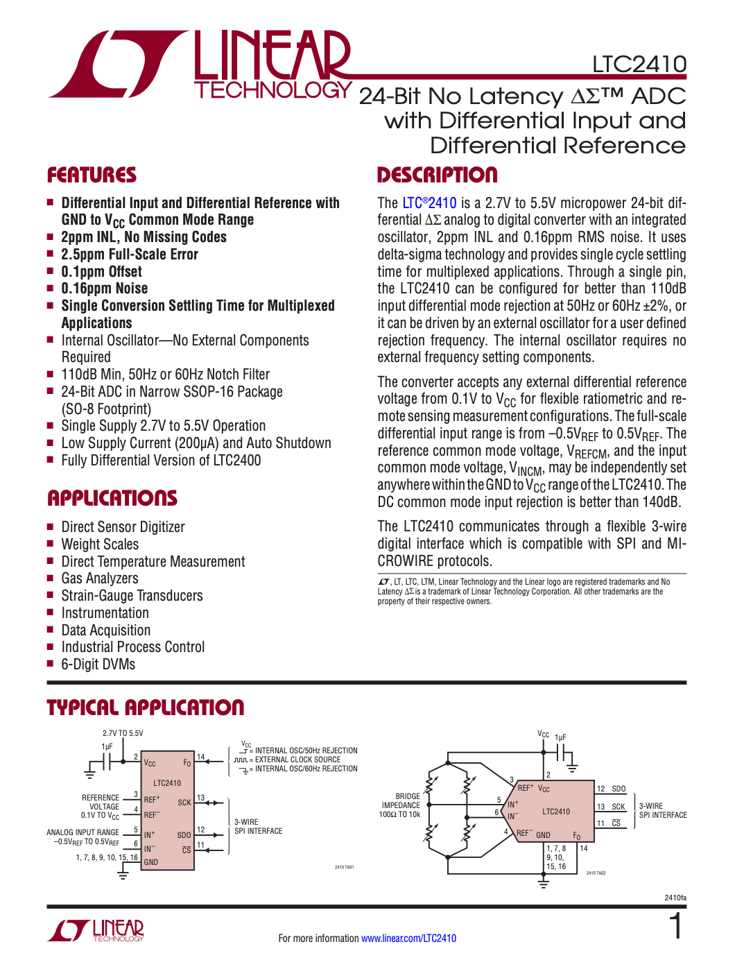 还有一个极端的 ADC，也是一个家族的，就是速率低，但是参数更屌