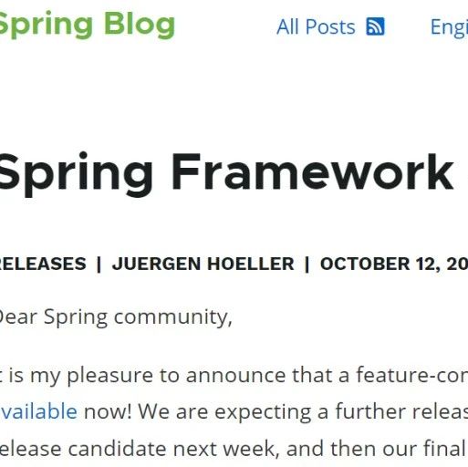 Spring 6.0要来了