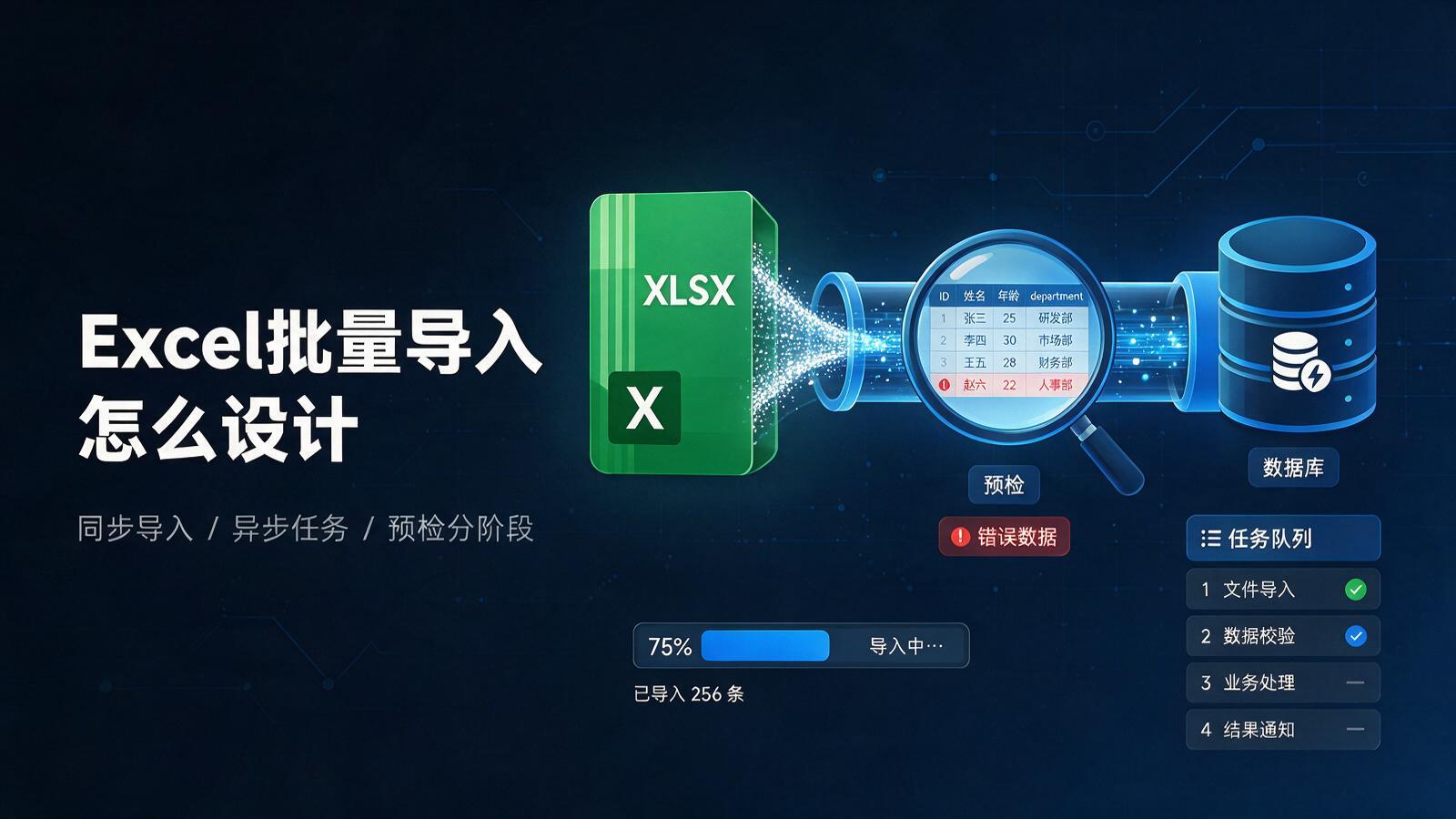 用户甩来一个十万行的Excel要导入？批量导入三种方案对比