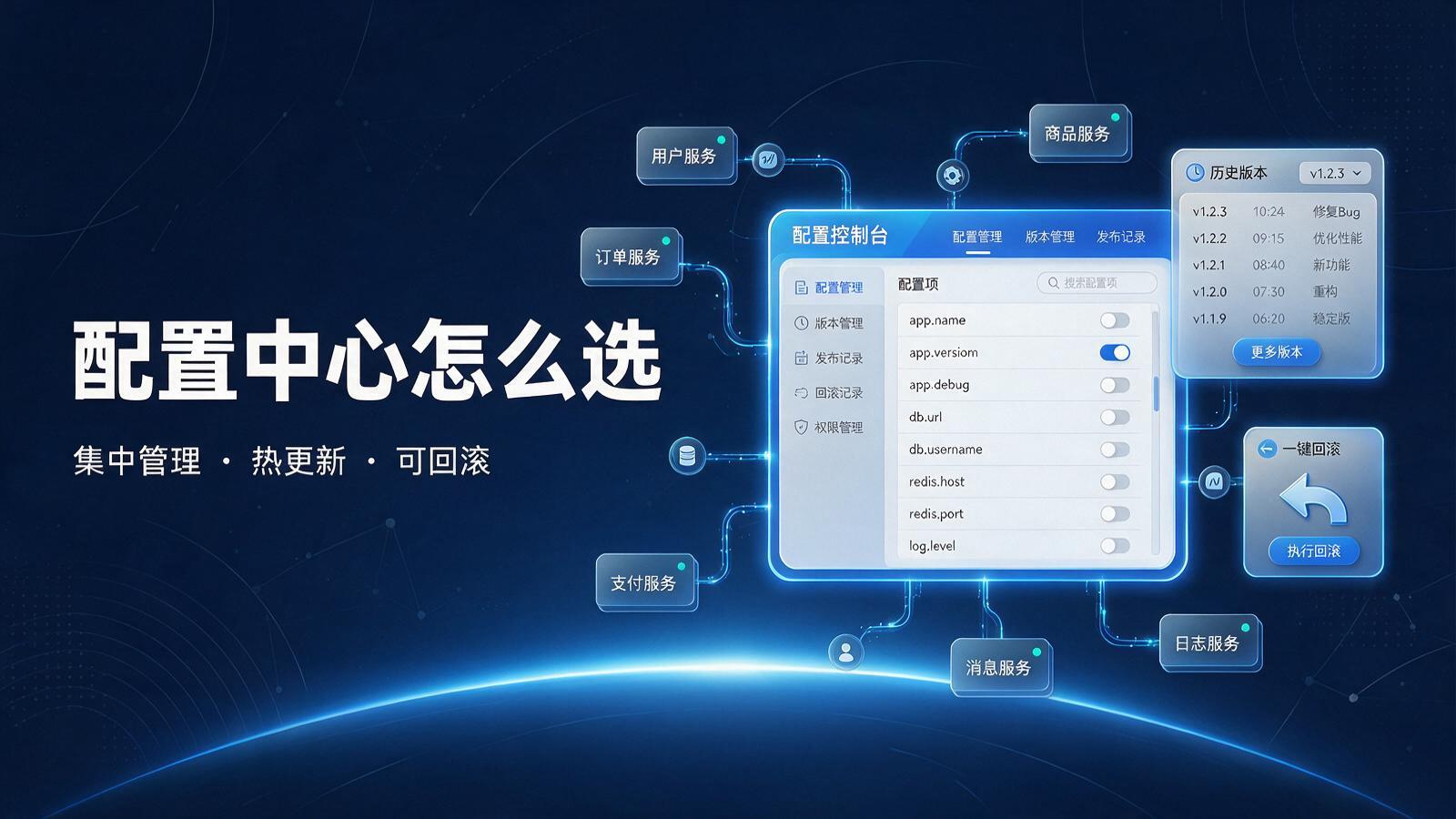 改个配置要重启几十个服务？配置中心三种方案对比