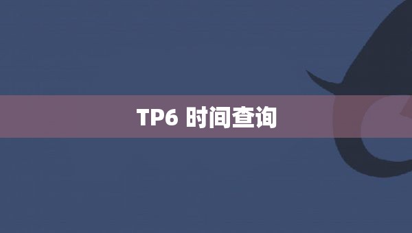 TP6 时间查询