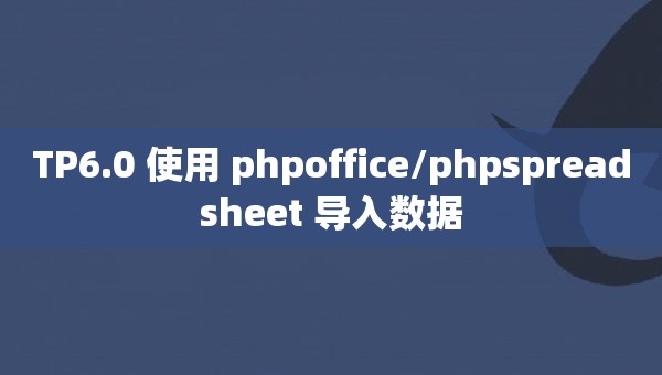 TP6.0 使用 phpoffice/phpspreadsheet 导入数据