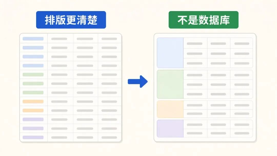 配图：合并单元格解决排版问题