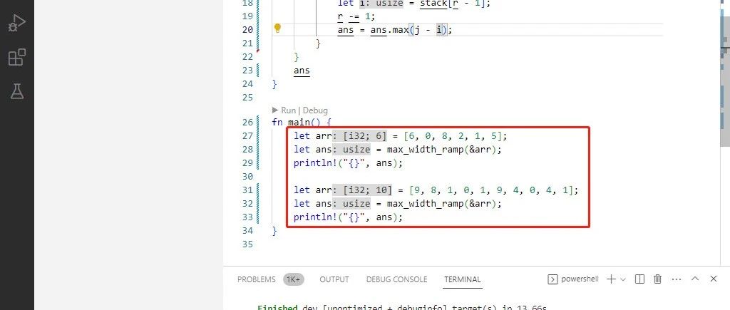 2023-03-13：给定一个整数数组 A，坡是元组 (i, j)，其中  i < j 且 A[i] <= A[j]，这样的坡的