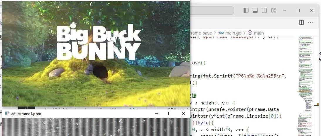 2023-02-22：请用go语言调用ffmpeg，保存mp4文件的视频帧，每帧用ppm图片保存。