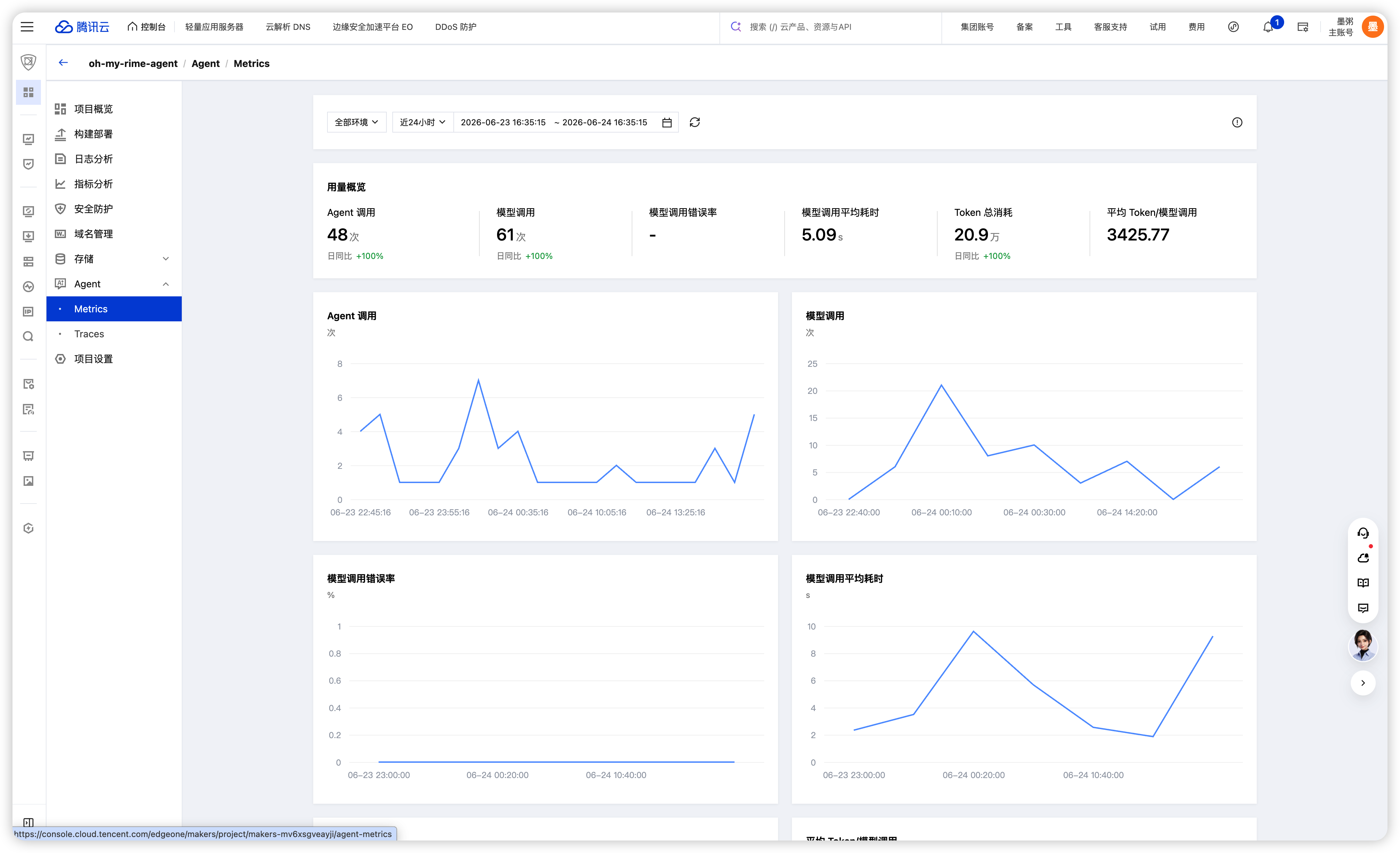 EdgeOne Makers Agent Tracing 可观测性