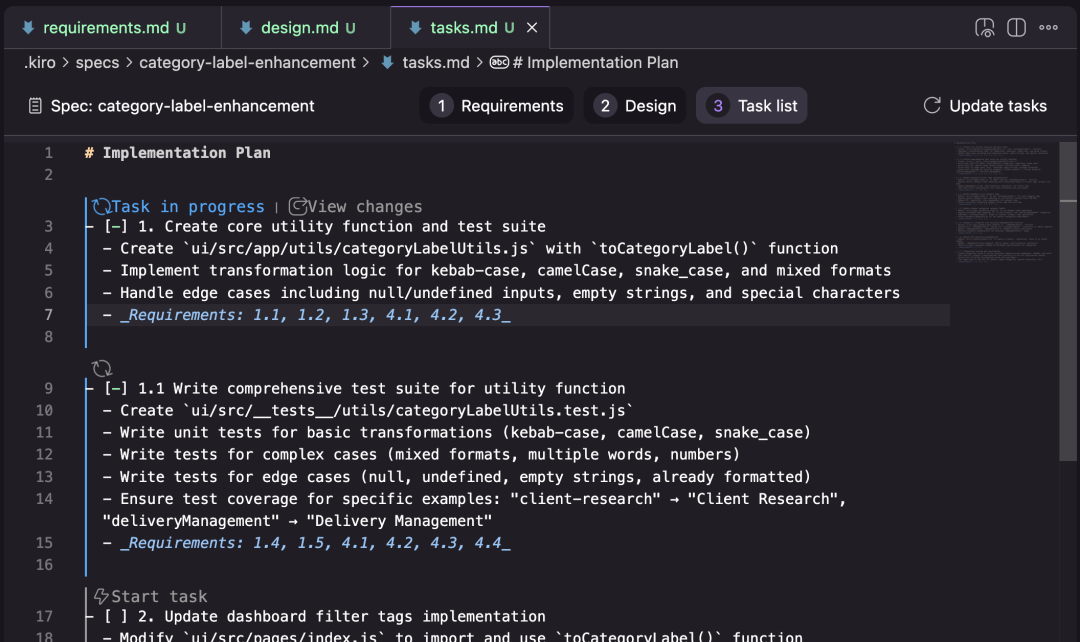 Kiro Tasks Example