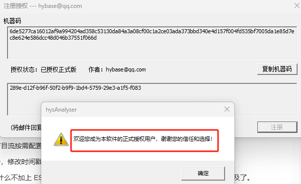 授权成功结果