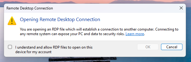 A screenshot of the first-launch experience