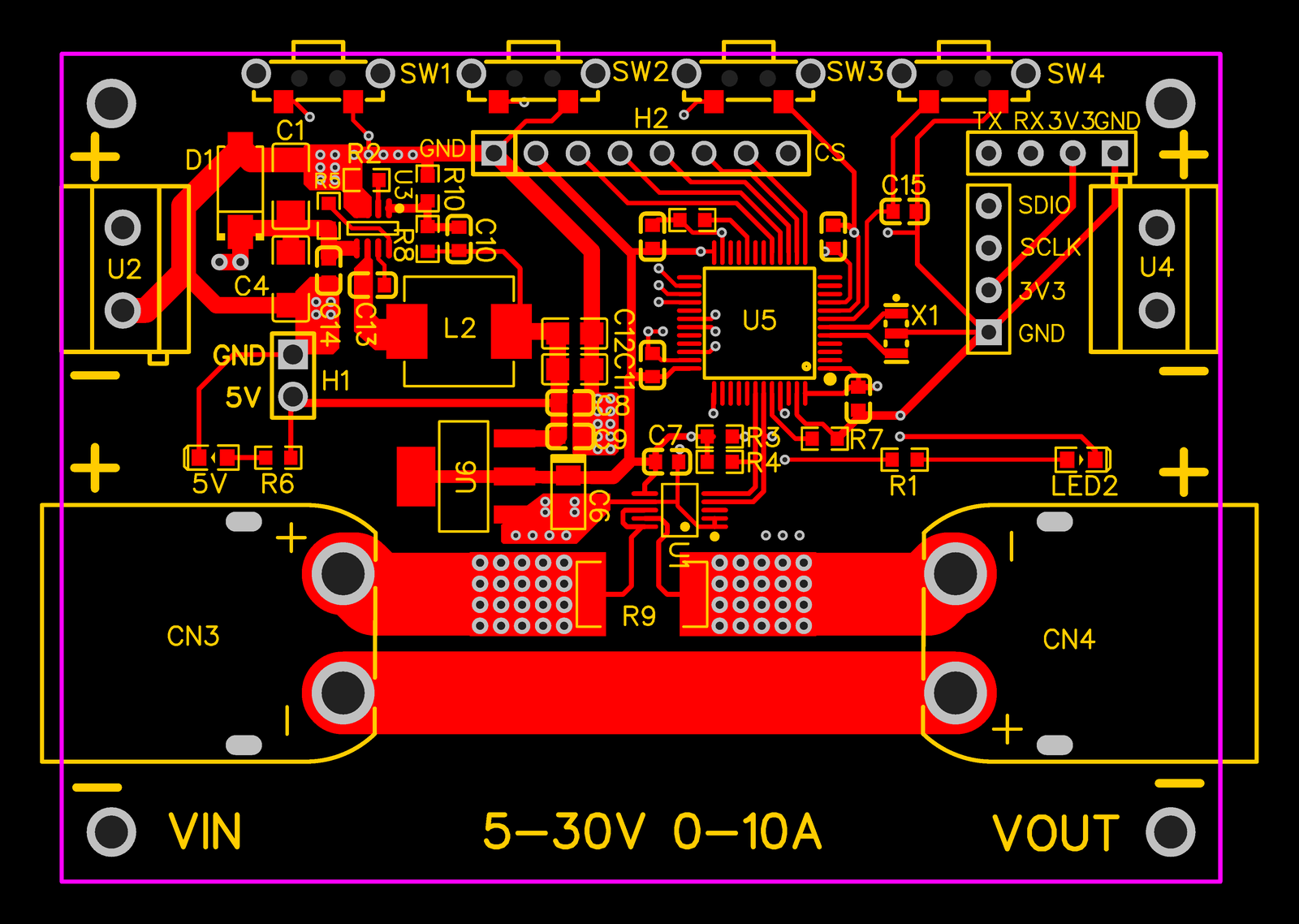 同版PCB顶铜及顶层丝印