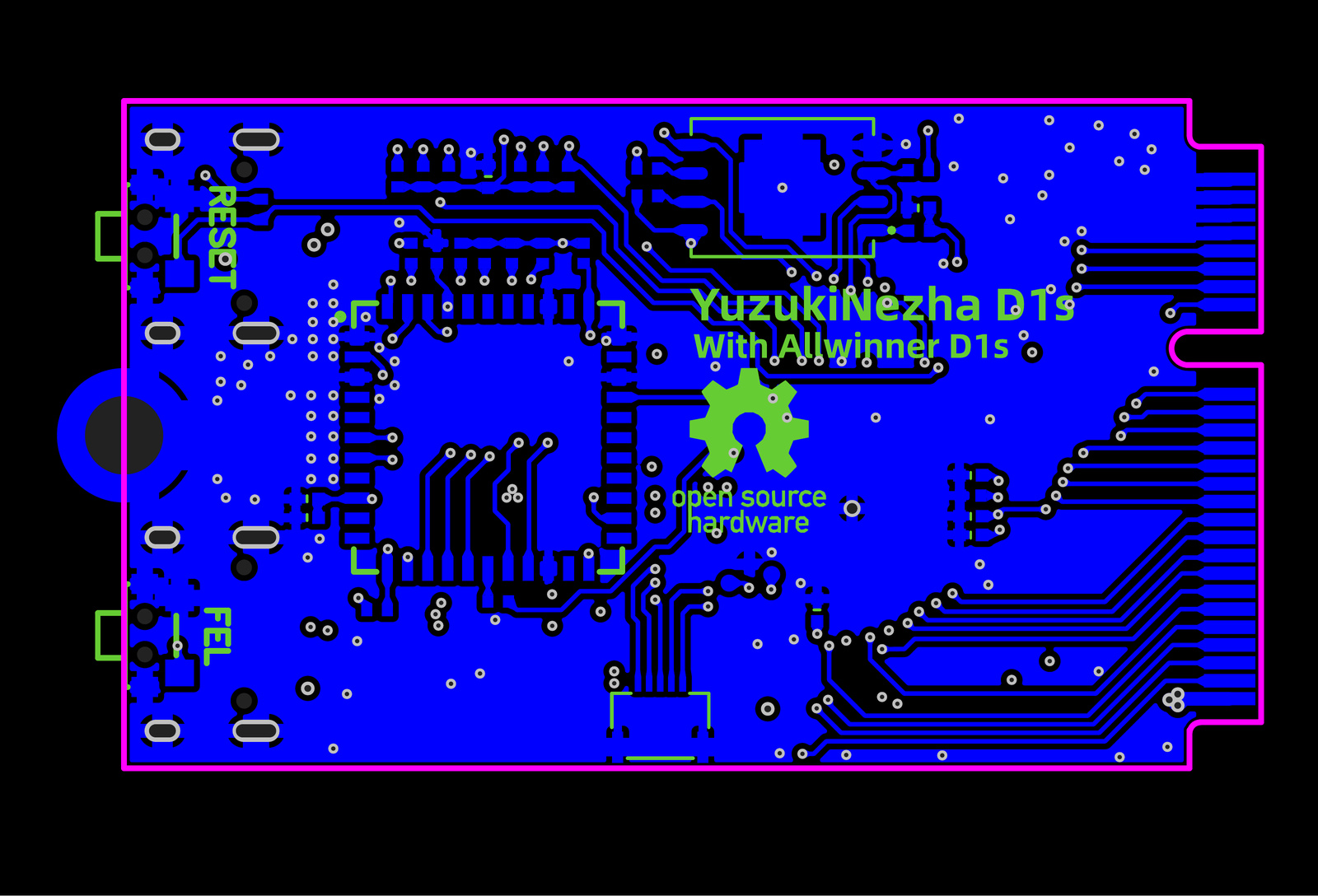 PCB底层铜与丝印