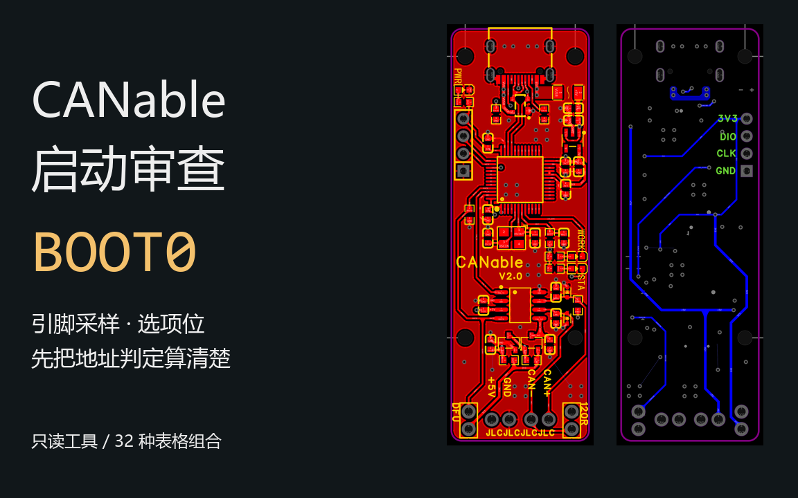 CANable 的 BOOT0 跳线究竟听谁的