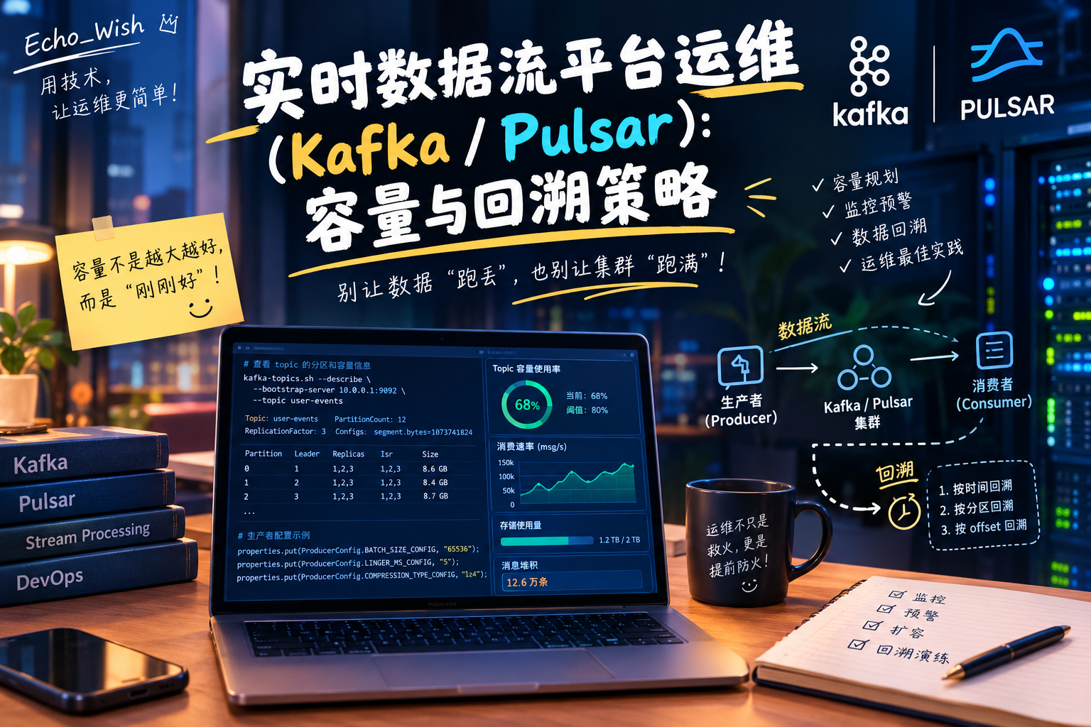 Kafka / Pulsar 数据越来越多，磁盘却越来越小？聊聊实时流平台的容量与回溯