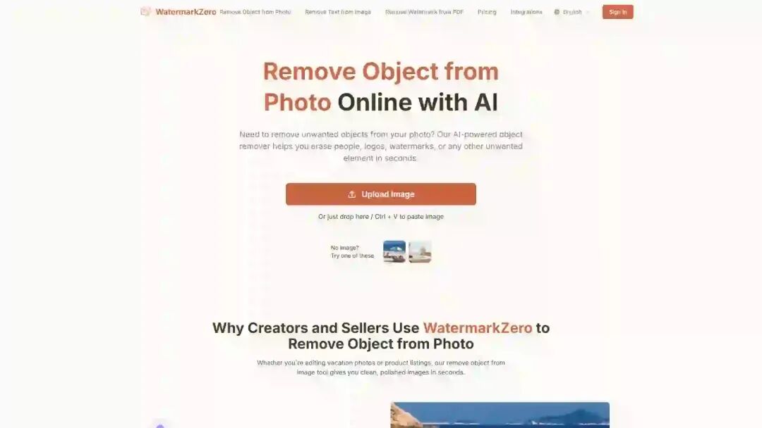 Remove Object from Photo