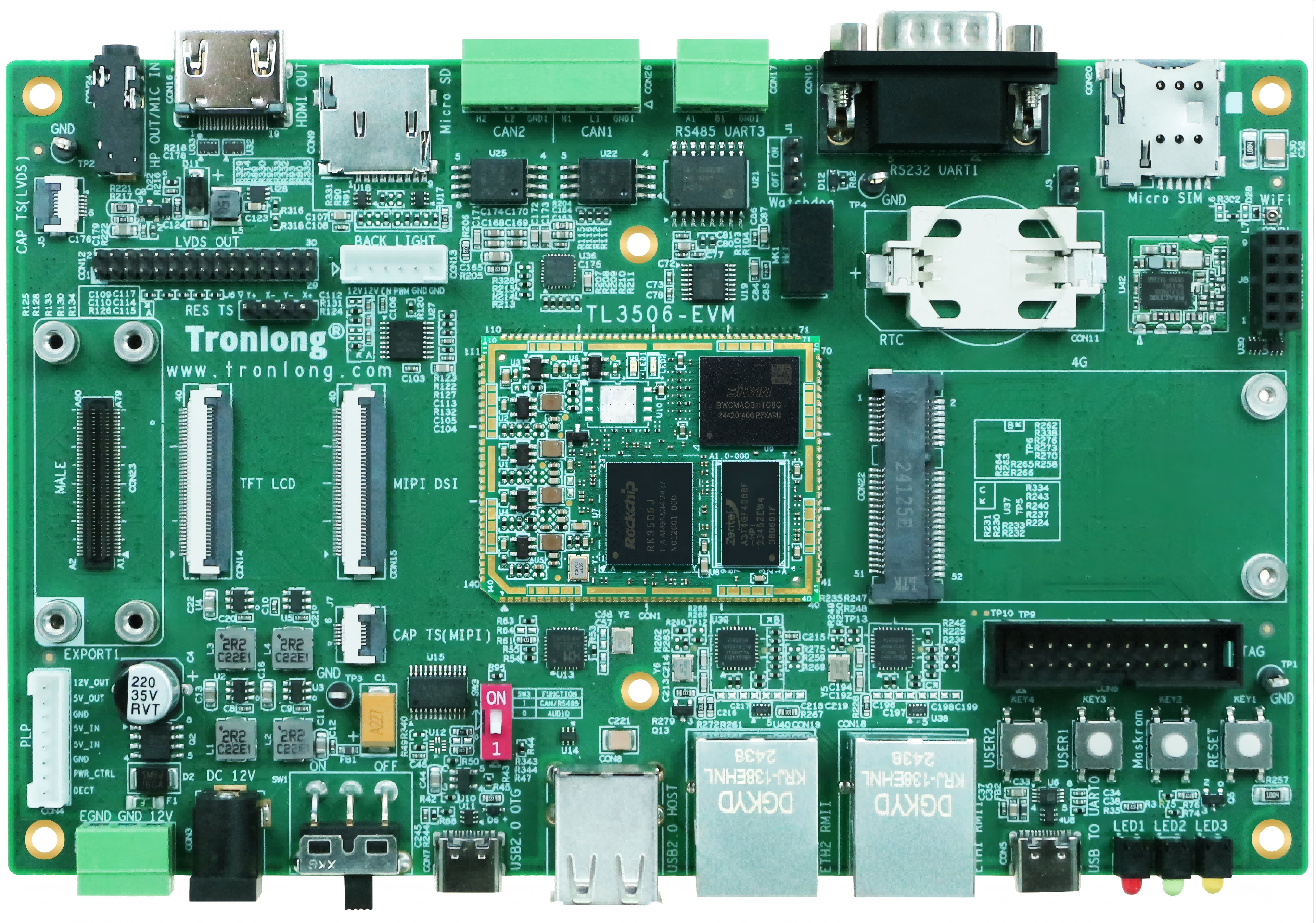 国产！瑞芯微RK3506（3核ARM+Cortex-A7 + ARM Cortex-M0）工业评估板规格书
