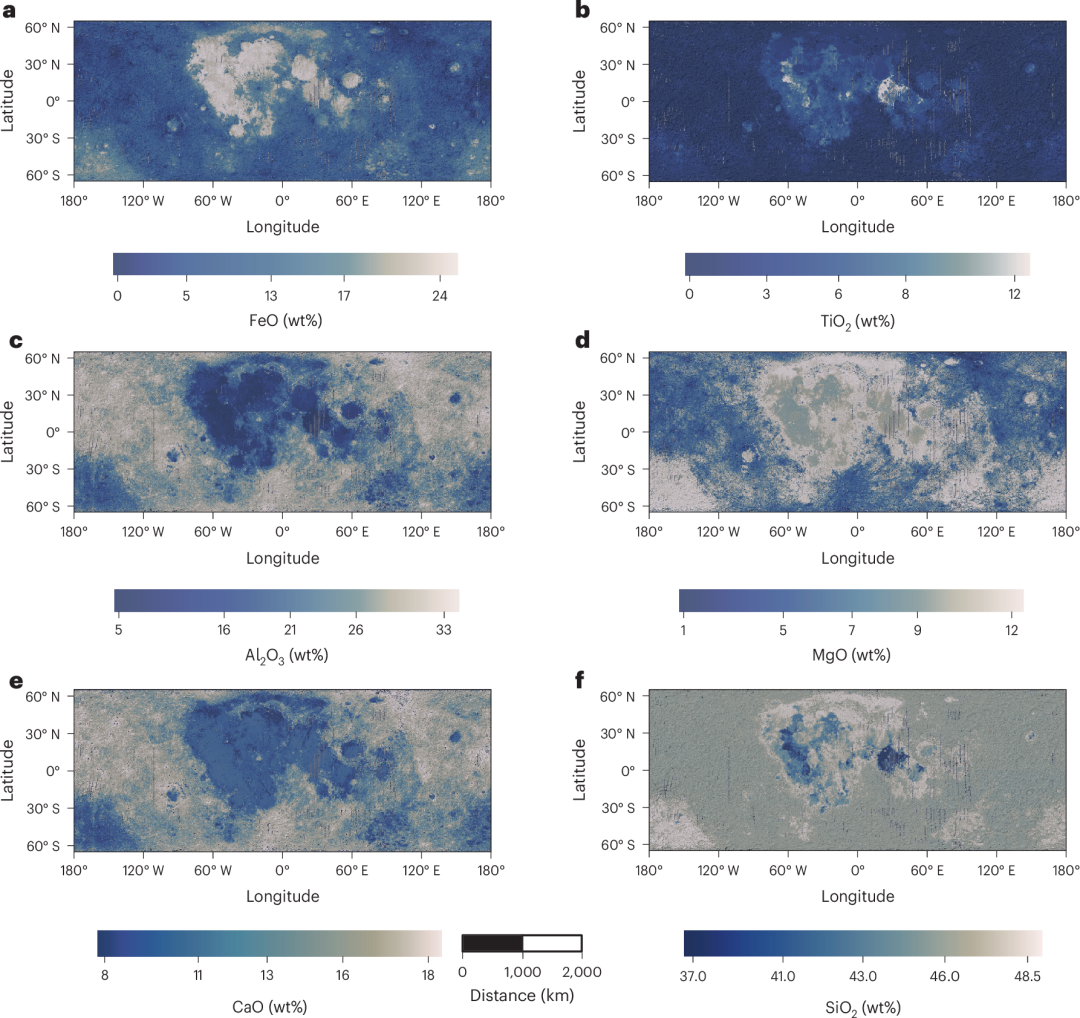 Fig. 1: Refined global lunar chemistry maps incorporating Chang’e-6 farside sample constraints.