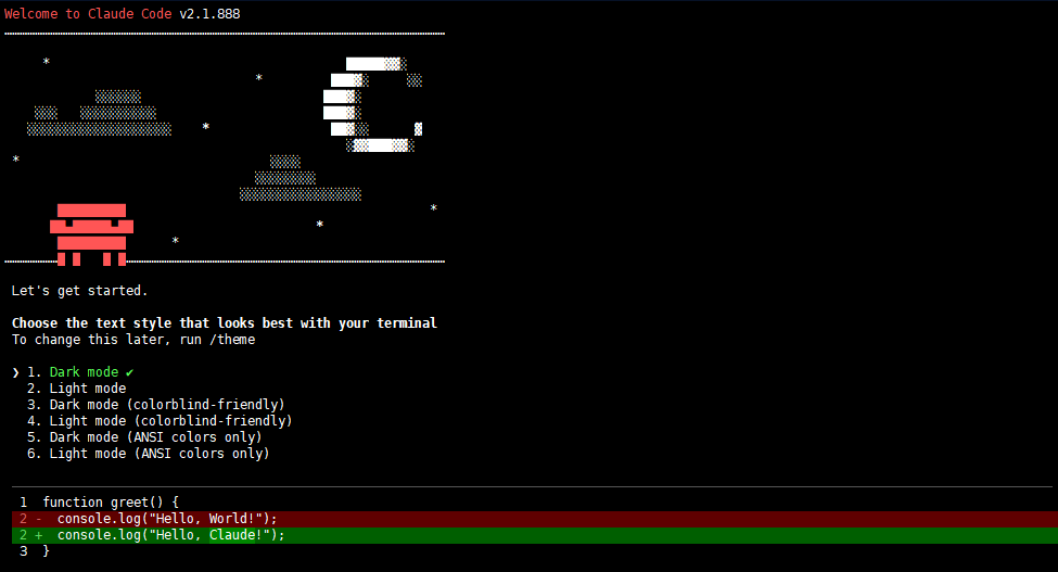 选择界面配色 默认即可