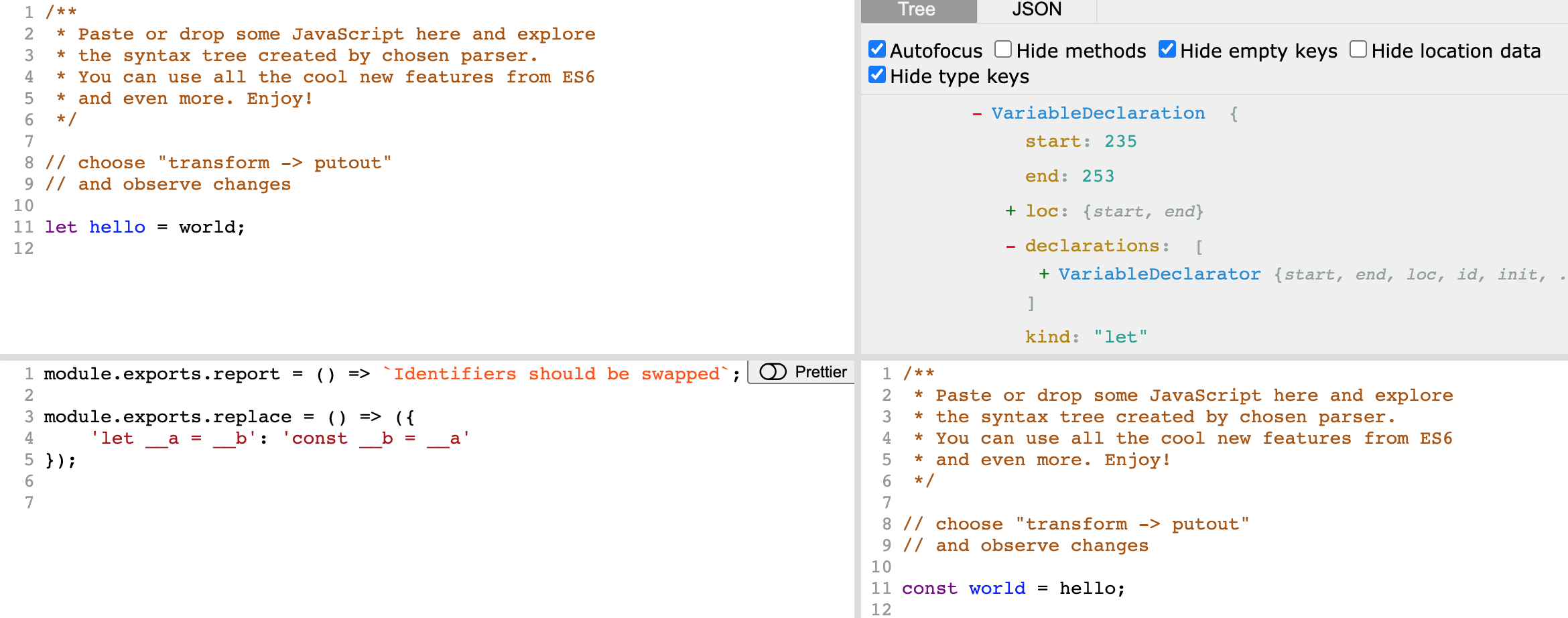 使用大型javascript代码库中的codemods将所有let变量声明更改为const-腾讯云开发者社区-腾讯云