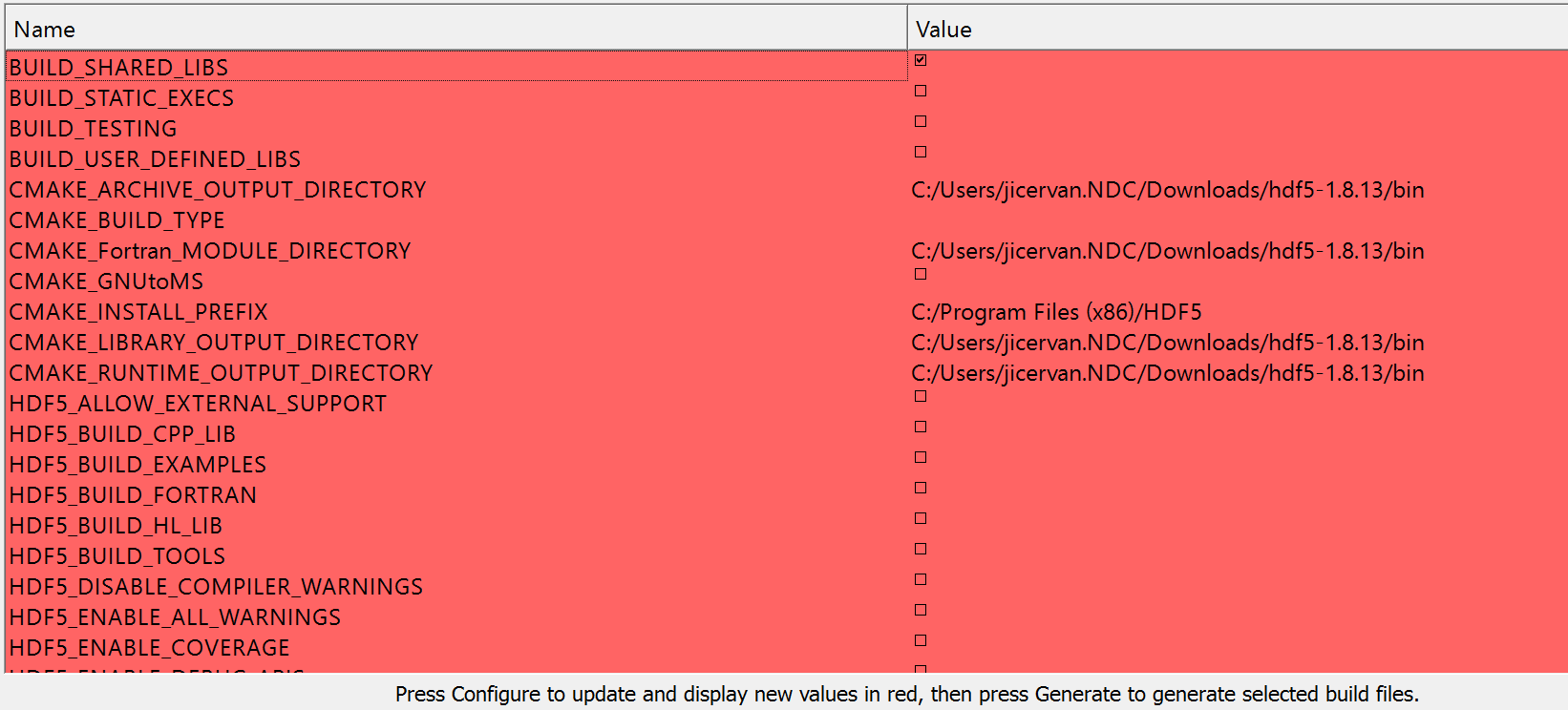 hdf5-cmake-mingw