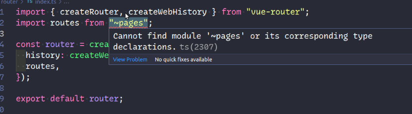 vite-plugin-pages错误找不到模块'~pages‘或其相应的类型声明-腾讯云开发者社区-腾讯云