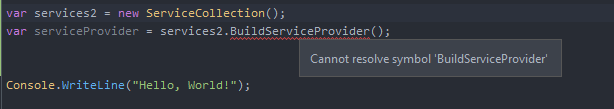 .net buildserviceprovider