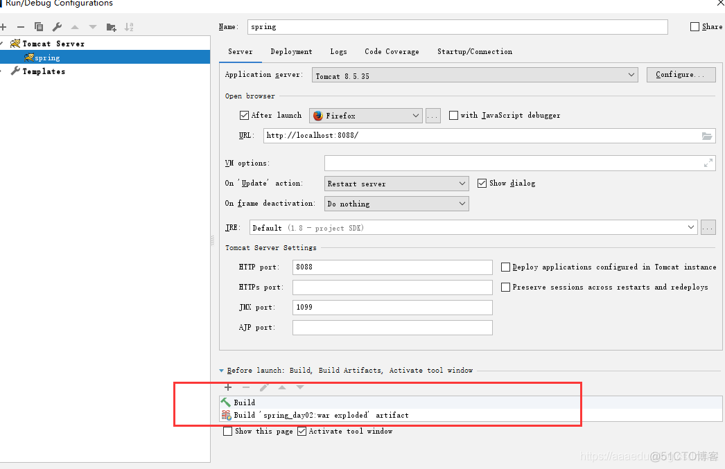 Error during artifact deployment. See server log for details解决办法_java_02