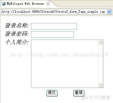 Struts2 表单和非表单标签_表单标签