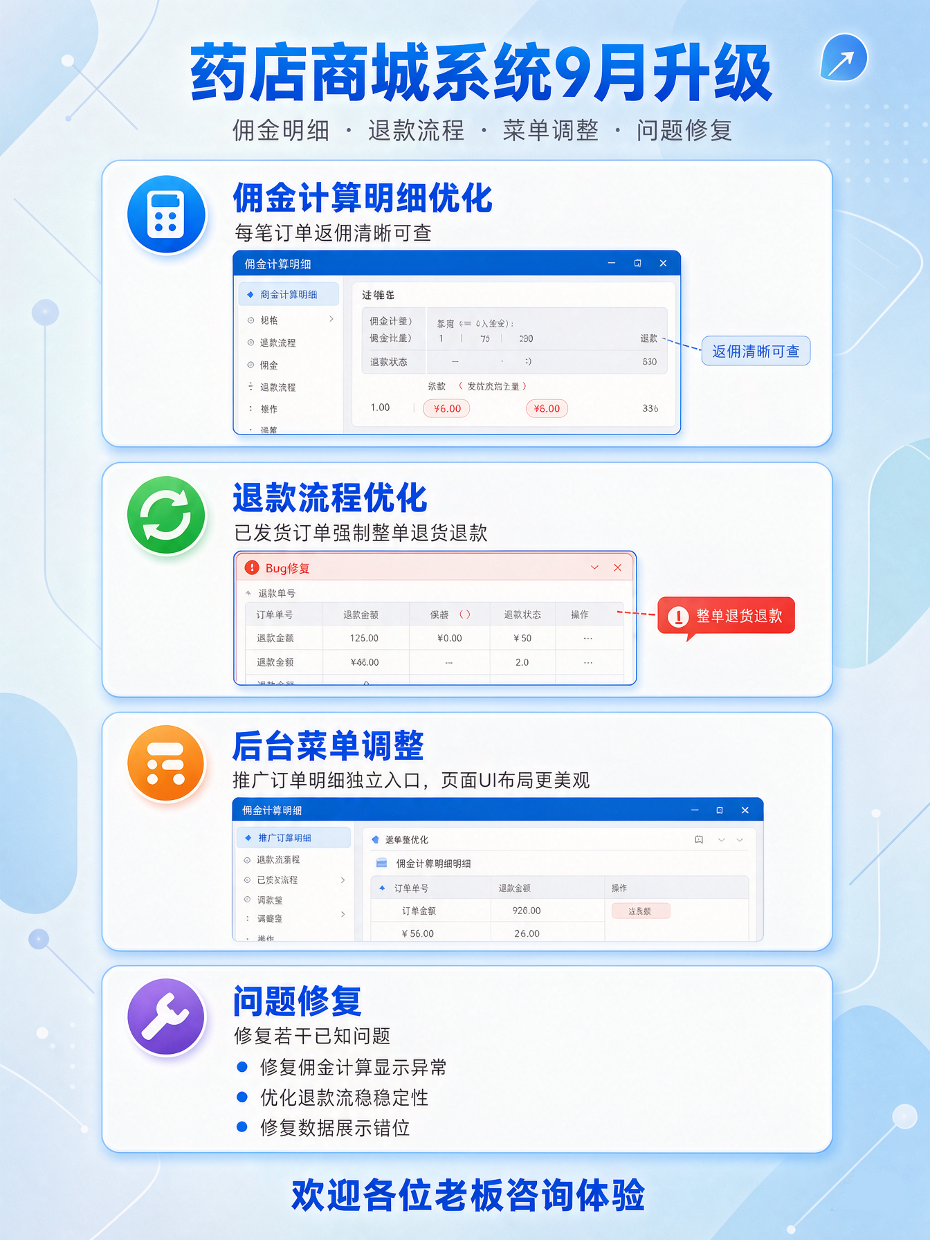 CodeBuddy开发记丨医药商城小程序系统重构实战：佣金明细、退款流程与菜单治理