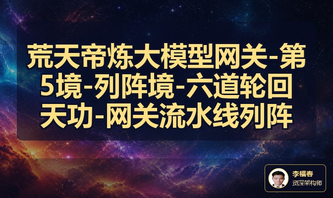 荒天帝炼大模型网关-第5境-列阵境-六道轮回天功-网关流水线列阵