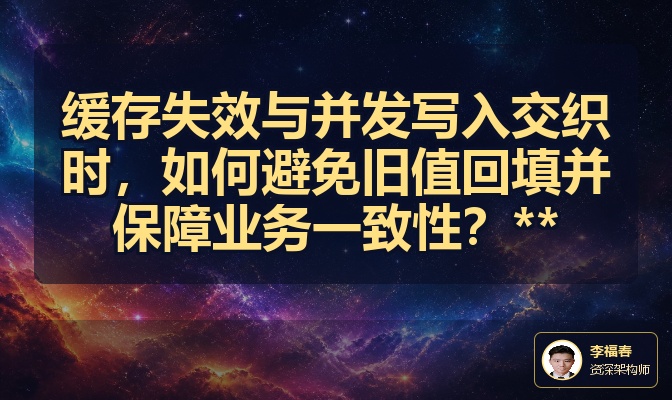 缓存失效与并发写入交织时，如何避免旧值回填并保障业务一致性？**