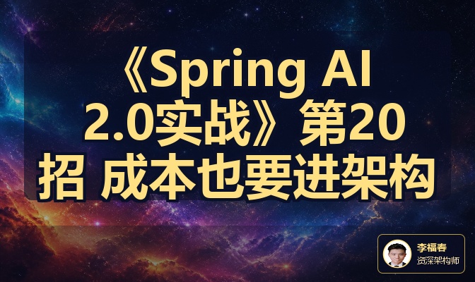 《Spring AI 2.0实战》第20招 成本也要进架构