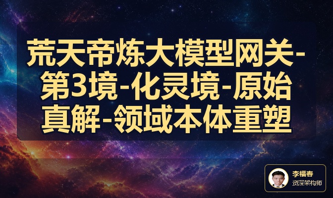 荒天帝炼大模型网关-第3境-化灵境-原始真解-领域本体重塑