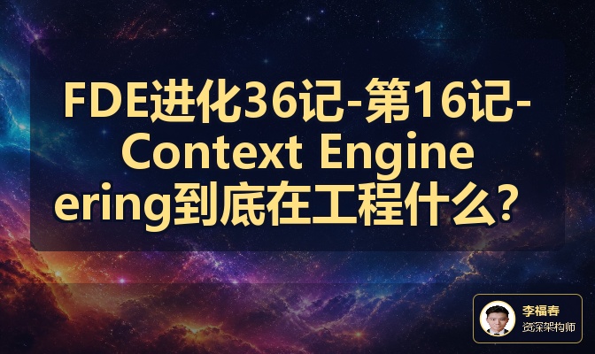 FDE进化36记-第16记-Context Engineering到底在工程什么？