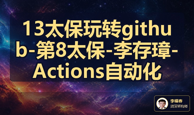 13太保玩转github-第8太保-李存璋-Actions自动化
