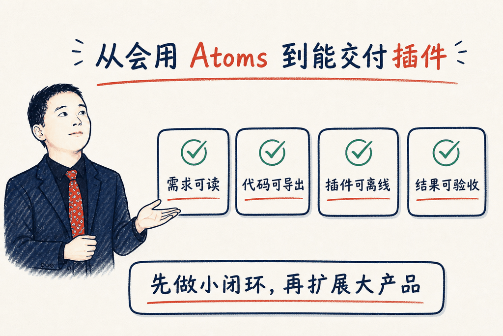 从会用 Atoms 到能交付插件