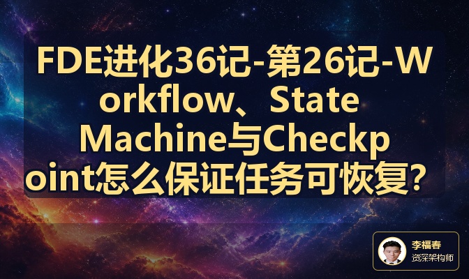 FDE进化36记-第26记-Workflow、State Machine与Checkpoint怎么保证任务可恢复？