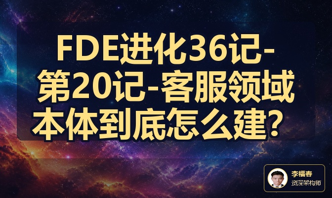 FDE进化36记-第20记-客服领域本体到底怎么建？